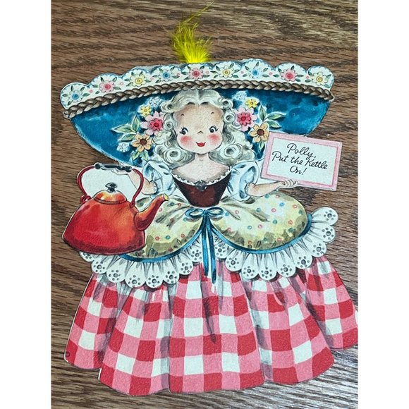1947 - Vintage Hallmark Greeting Card Number 15 - Polly, Put The Kettle On - Picture 3 of 8